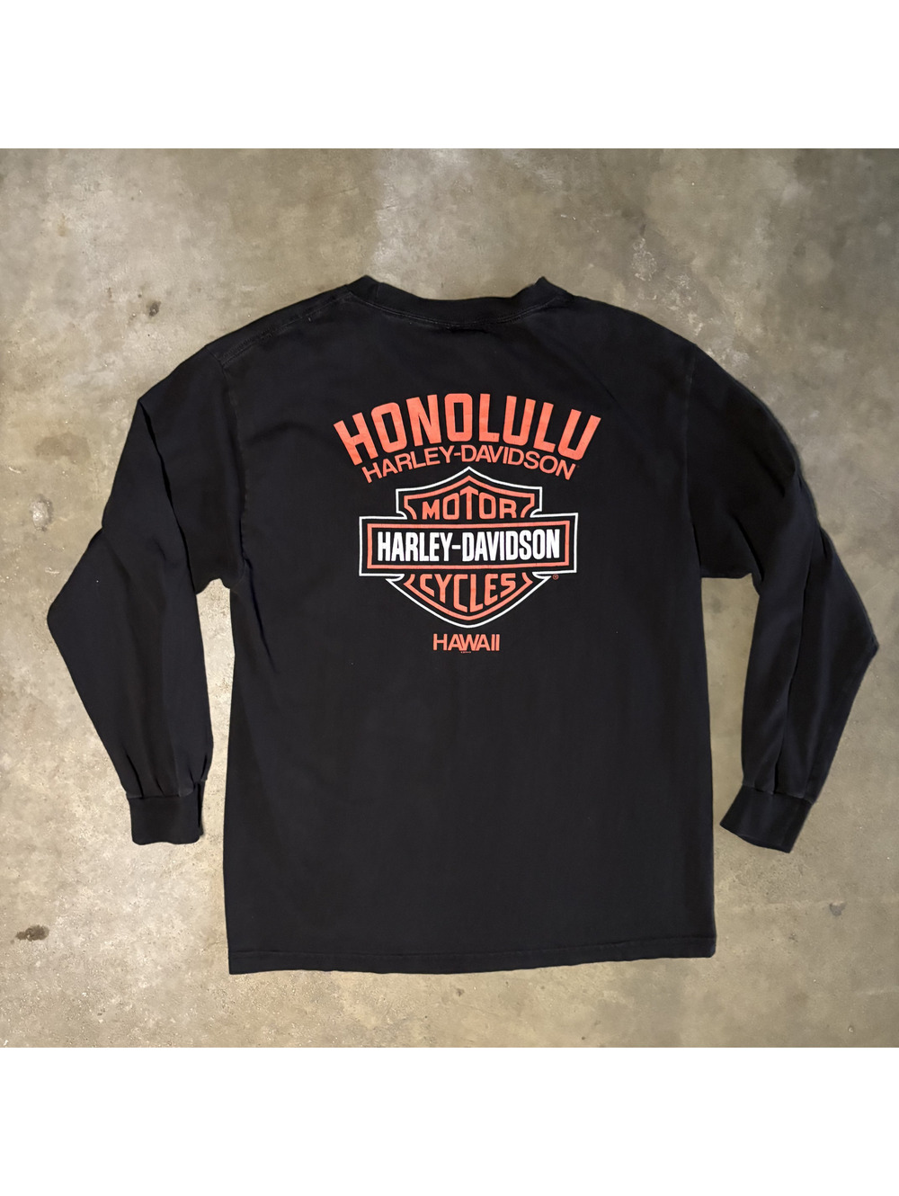 Harley-Davidson Men Sz L Honolulu Hawaii Long Sleeve T-Shirt